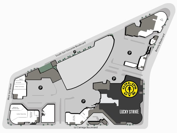 Beverly Center Location map Beverly Center Location map