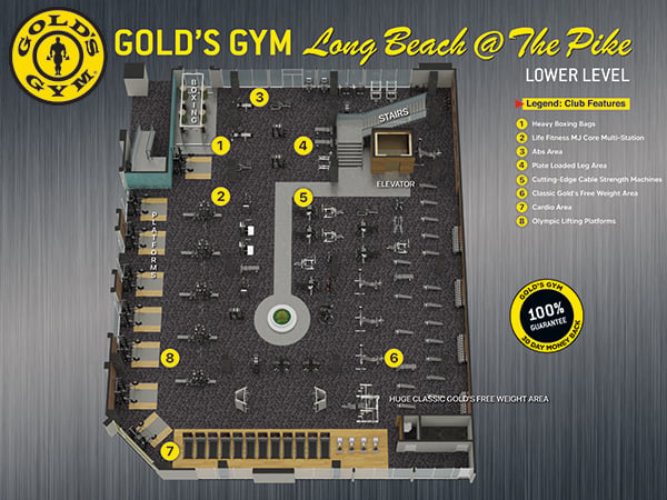 lower level of long beach gym